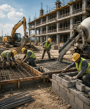 Civil construction site work