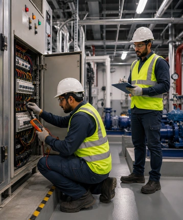 Testing and commissioning site work